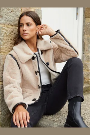 Threadbare Manteau à bascule en fausse fourrure 44