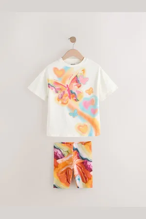 Next Ensemble T-shirt et short de cyclisme surdimensionné 100% coton (3-16yrs)7 ans (122cm)