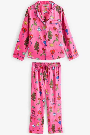 Their Nibs Magic Traditional Satin Long Pyjama SetXS