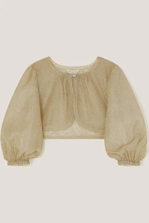 Monsoon Glitter Puff Sleeve Cardigan12 - 13 ans (152 - 158cm)