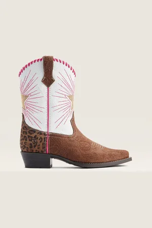 Ariat Easy Fit Heritage Star Zip-Up Western Brown Bootsr. u.7eu24