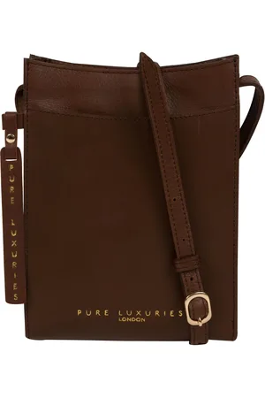 PURE LUXURIES LONDON Sac à bandoulière Barton en cuir tanné végétal pour smartphoneUn an