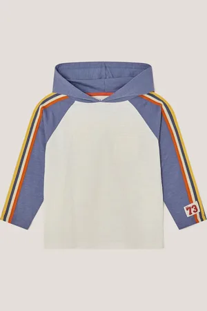 Monsoon Raglan Stripe 100% Cotton Hoodie Top146152cm