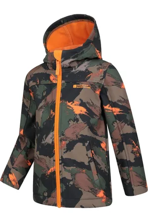 Mountain Warehouse Exodus II Kids Printed Water Resistant Softshell Jacket (Veste Softshell résistante à l