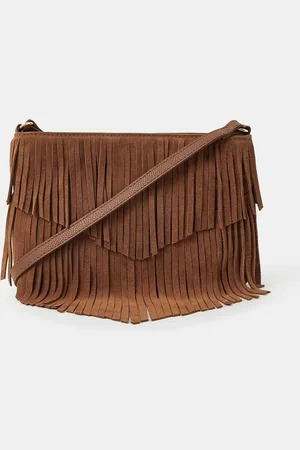 Accessorize Suede Fringe Crossbody BagUn an