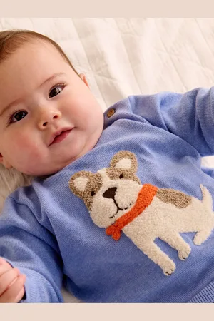 Purebaby Imprimé animal Brodé 100% Coton Pull98104cm