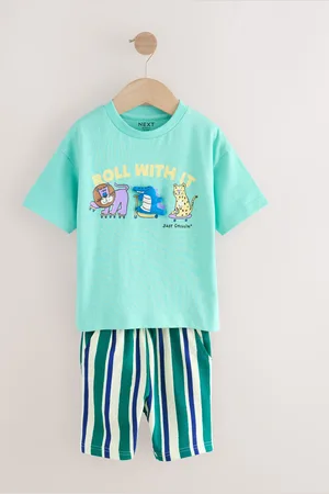 Next 100% Cotton Short Sleeve T-Shirt & Pattern Shorts Set (3mths-7yrs)12 - Mois 18 (80 - 86cm)