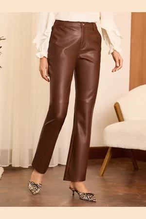 Love & Roses Pantalon droit similicuir
