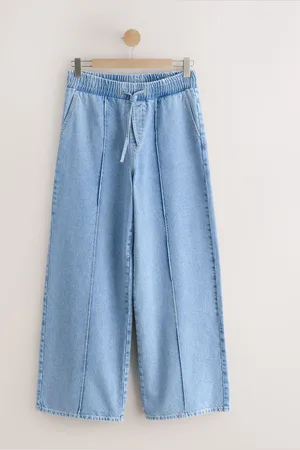 Next Pintuck Wide Leg Denim Joggers34