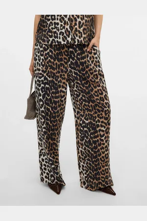 VERO MODA Ample Leopard Imprimé PantalonsM 10