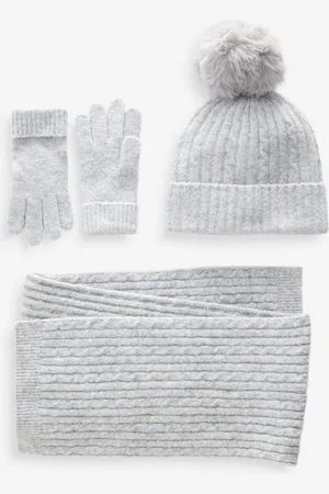 Next Ensemble Chapeaux, Gants et Écharpe en câble (3-16yrs)7 - 10 ans (122 - 140cm)