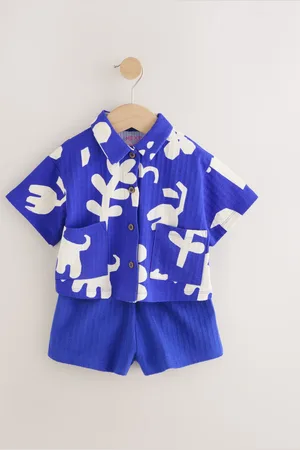 Next 100% Cotton Short Sleve Shirt and Shorts Set (3mths-7yrs)104110cm