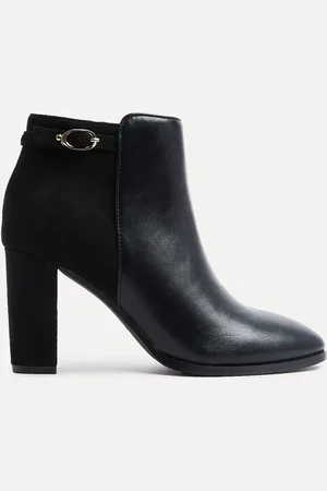 Linzi Christi Heeled Ankle Bottes With Buckle Detail
