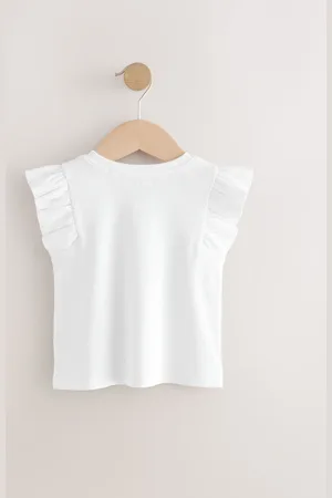 Next Frill Shoulder Ribbed Vest (3mths-7yrs)116122cm