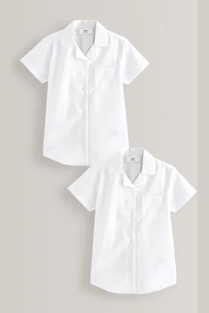 Next Paquet de 2 Manches courtes Revere School Collar Shirts (3-17ans)7 ans (122cm)