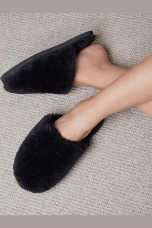 Threadbare Chaussons mules en fausse fourrure UK 3 - 4