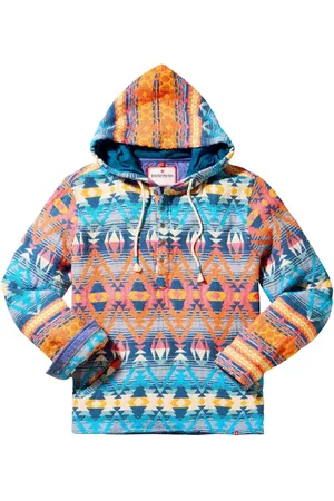 Joe Browns Bright Aztec Button Detail Hoodielarge