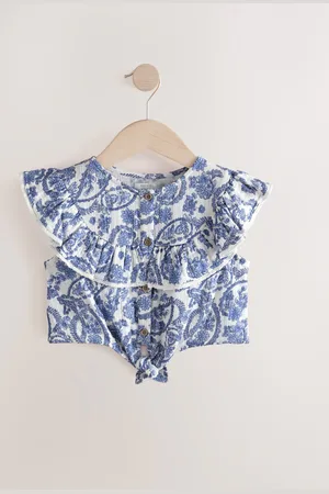 Next 100% Cotton Tie Front Blouse (3-16yrs)4 ans (104cm)