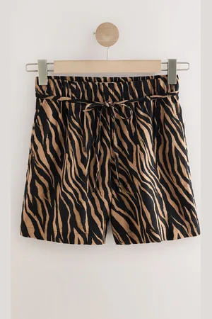 Next Shorts garçon en lin mélangé à taille nouée38long