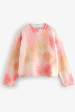 Next Soft Touch Long Sleeve Colourful Dyed Crew Neck Knitted JumperXL Regular