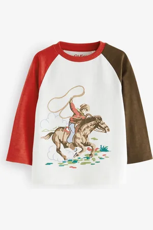 Next 100% Cotton Cath Kidston Cowboy Long Sleeve T-Shirt (3mths-7yrs)2 - 3 ans (92 - 98cm)