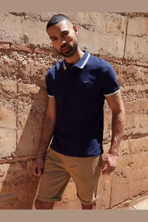 Threadbare Polos en coton piqué à chevronsXL