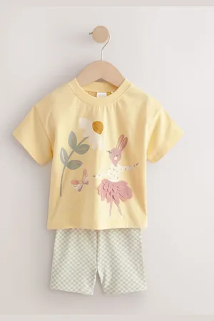 Next Short Sleeve T-Shirt and Cycle Shorts Set (3mths-7yrs)9298cm