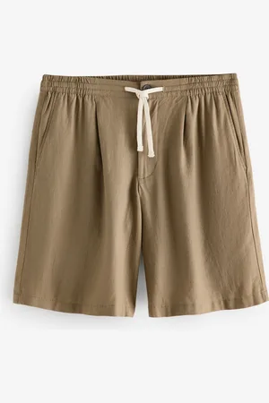 Threadbare Loose Fit Linen Blend Pleated Shorts30r