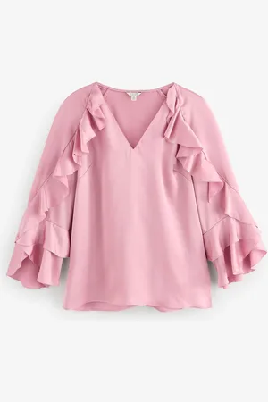 Jigsaw Satin Fluid Frill Top40