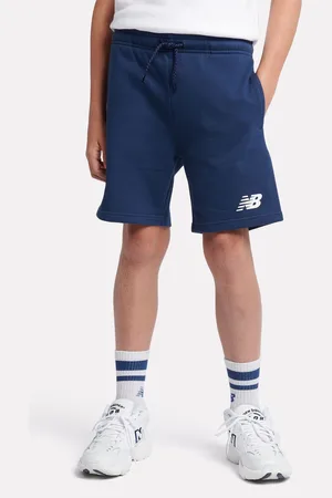 New Balance Garçons 100% Coton Short à logo superposé en tissu éponge français10 - 11 ans (140 - 146cm)