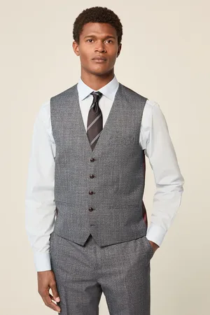 Next Gilet de costume texturé à coupe régulière et à bordures54r