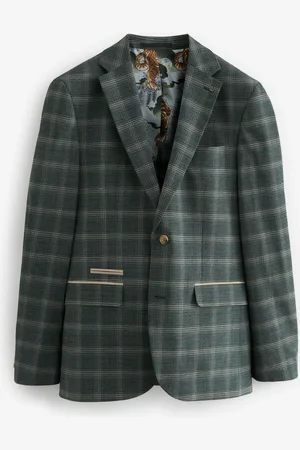 Next Veste de costume slim à carreaux52 Short (UK 42 S)