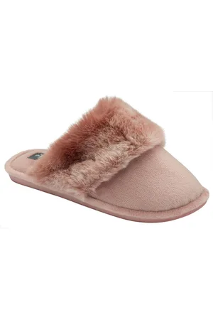 Dunlop Chaussons mules en fausse fourrure Ladies à bout fermé