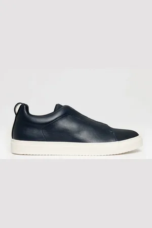 Threadbare Faux Leather Elastic Lace Slip On Trainersr. u.11eu45