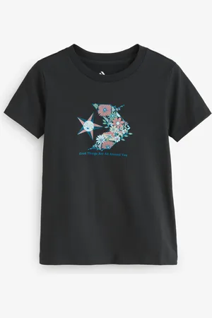 Converse T-shirt Nature Star Chevron imprimé graphique 100% cotonxlarge