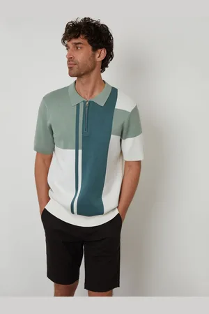 Threadbare Polo color block en maille à col zippéxlarge
