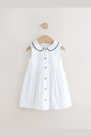 Next Sans manches 100% Cotton Collar Robe (3mths-10yrs)110116cm