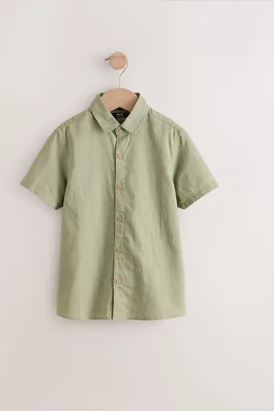 Next Short Sleeves Linen Blend Shirt (3mths-16yrs)5 ans (110cm)