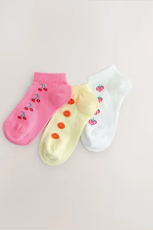 Next Cotton Rich Fruit Trainer Socks 3 Pack