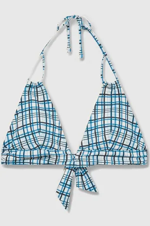 Reiss Haut de bikini à col licou à carreaux Daniella44