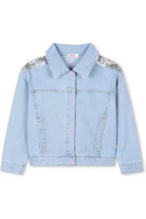 Billieblush Logo Raccourci Veste en jean avec des détails Sequin4 ans (104cm)