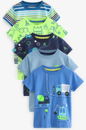 Next T-shirt Manches courtes 100% coton 5 Lot (3mois-7ans)6 - Mois 9 (68 - 74cm)