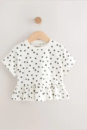 Next Short Sleeve Peplum 100% Cotton T-Shirt (3mths-7yrs)98104cm