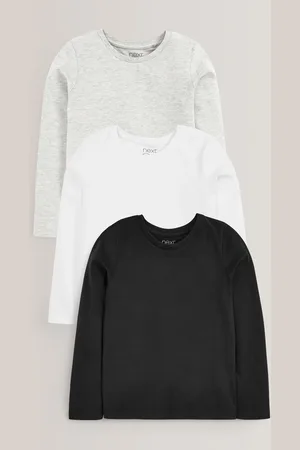 Next T-shirt à manches longues en coton 100% 3 Pack (3-16ans)7 ans (122cm)