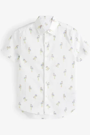Next 100{Chemise imprimée Manches courtes (3-16ans)11 ans (146cm)