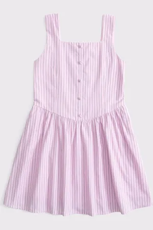 Abercrombie & Fitch Mini robe en popeline structurée sans manches122128cm