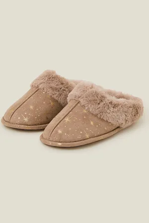 Accessorize Chaussons mules à étoiles en aluminiumS