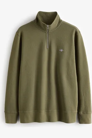 GANT Textured 100% Cotton Half Zip JumperS