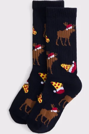 Abercrombie & Fitch Chaussettes Noël Imprimé bleuL-XL