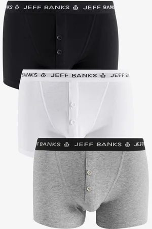 Jeff Banks Boxer en coton à braguette boutonnée 3 LotS